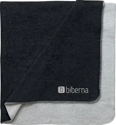 Produktbild von biberna 0229038 Doubleface Wohndecke color: schwarz, size: 1x 150x200 cm