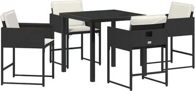 Obrázok produktu pre vidaXL Záhradný jedálenský set 5 ks čierny polyratan