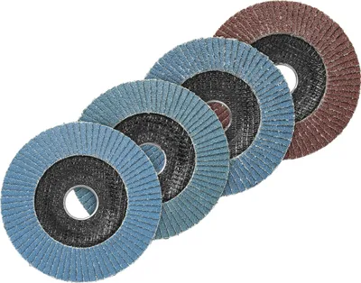 Produktbild von PARKSIDE® Winkelschleiferzubehör 115mm (Fächerschleifscheiben 4tlg.)