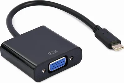 Produktbild von Gembird USB-C zu VGA Adapterkabel, 15 cm, schwarz