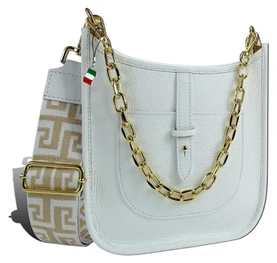 Immagine prodotto di Borsa Florence in pelle bianca, borsa da città D2OTF158W