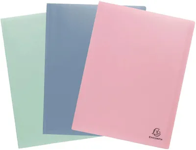 Produktbild von Sichtmappe Polypropylen matt A4 20 Hüllen Farben sortiert Exacompta AutentiK
