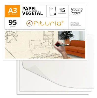 Pauspapier A3 satiniert, 15 Blatt 95 g/m², säurefrei