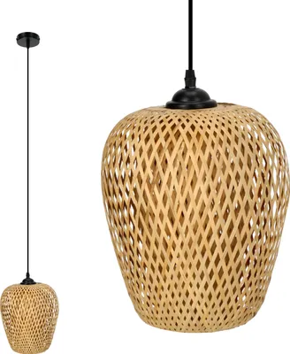 Produktbild von Bambus-Hängelampe Boho 24cm E27 einstellen