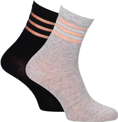 Produktbild von Söckchen mit transparenten Glitter-Stripe 2-er Pack black.grau-35.38