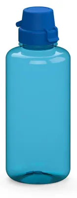 Obrázok produktu pre Fľaša na vodu "School" 1,0 L – fľaša vyrobená z materiálu Tritan, bez obsahu BPA – ideálna na dlhé školské dni a športové aktivity – priehľadná modrá/modrá
