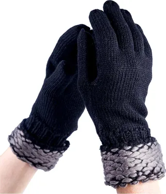 Immagine prodotto di Guanti invernali da donna in maglia grigio Passigatti