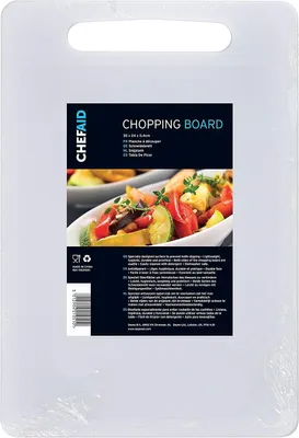 Obrázok produktu pre Krájacie dosky - 35 x 24 cm - Plast - Vhodné do umývačky riadu - Protišmyková - Bezpečné pre potraviny - Biela
