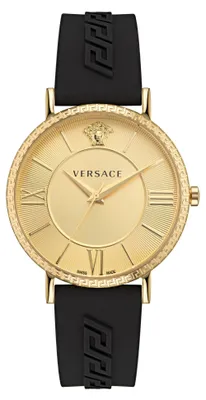 Produktbild von Versace Herrenuhr V-Eternal Schwarz Gold VEKA00422