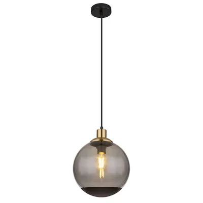 Produktbild von Pendelleuchte, Metall, Schwarz-matt, Glas, H 120 cm