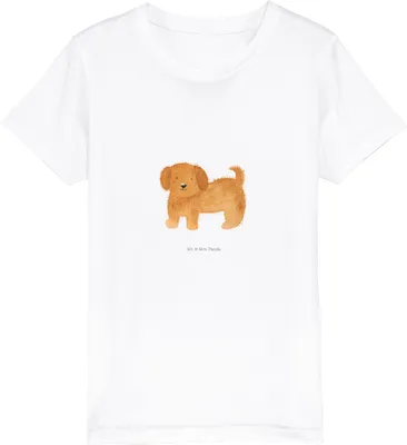 Produktbild von Mr. & Mrs. Panda Kleinkinder T-Shirt Hund Flauschig 12-14 Jahre (152/164) - Weiß - Geschenk, Mädchen, Bio Kinder, Kindershirt, Niedlich, Hundeliebe, Süß, Teenager, Hunde