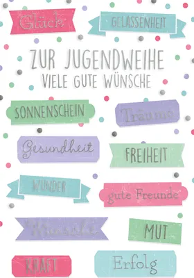 Produktbild von Jugendweihe - Glückwunschkarte im Format 11,5 x 17 cm mit
