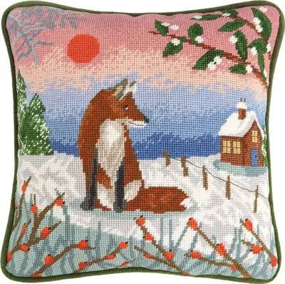 Produktbild von Bothy Threads Gobelin-Stickkissen Stickpackung "Ein Wintermärchen", Stickbild vorbedruckt, TVW5, 36x36cm
