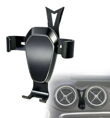 Imagen del producto de Soporte para teléfono por gravedad, compatible con vehículos Mercedes-Benz GLA X156 y CLA C117 (modelos de 2013 a 2019)