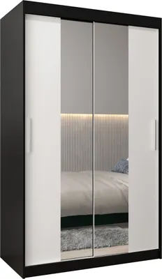 Produktbild von Kleiderschrank, Schiebetürenschrank Schlafzimmer, Schrank mit Spiegel TOKYO 1 120 cm