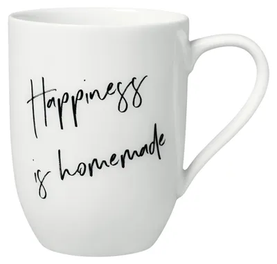 Produktbild von Villeroy & Boch Statement Becher mit Henkel "Happiness is homemade" 280ml