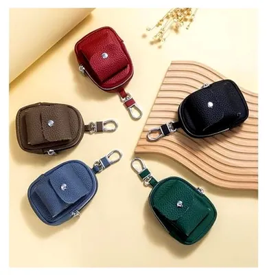 Produktbild von Mini-Geldbörse mit Schlüsselhalter, tragbare Schlüsselbund-Geldbörse, kompakte Organizer-Tasche für Reisen