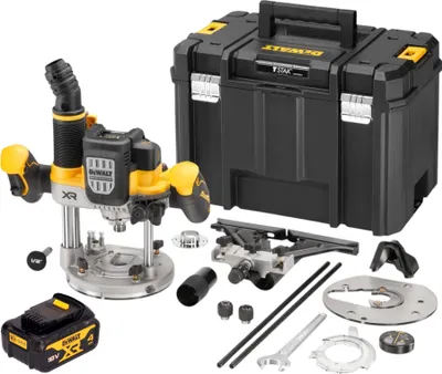 Obrázok produktu pre Akumulátorová fréza DeWalt DCW 620 NT 18 V, 12 mm, bezkefová + 1x akumulátor 4,0 Ah + TSTAK – bez nabíjačky