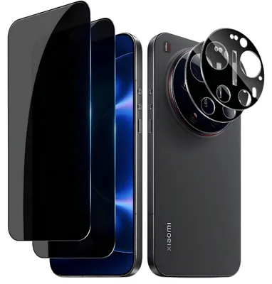 Produktbild von 2X Blickschutz für Xiaomi 17 Ultra Display Kamera Panzerfolie Privacy Anti-Spy Full Screen 9H