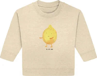 Produktbild von Mr. & Mrs. Panda Organic Baby Pullover Beste Freunde Zitrone 6. - 12. Monat - Natural Raw - Geschenk, Bullover, Lustige Sprüche, Fehlende Keywords