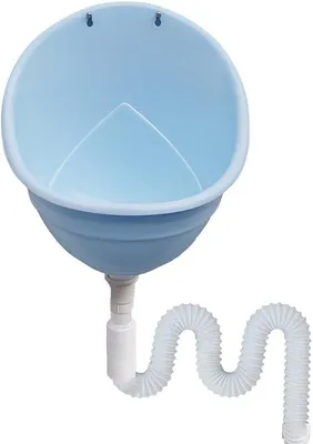 Produktbild von Unyqoos® Tragbares wandmontiertes Urinal, wasserloses Urinal mit Anti-Verstopfungs-Sieb, 15 cm Auffangschale, robustes Kunststoff für Camping und Baustelle