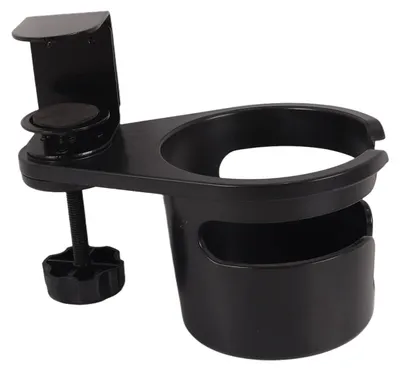 Tischbecherhalter, verstellbar, 360° drehbar, Klemme, schwarz