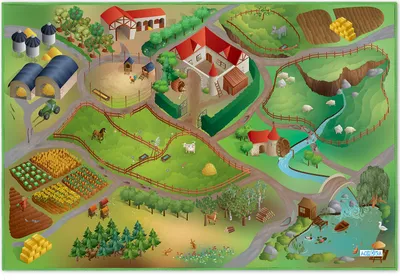 Produktbild von Spielteppich Farm Connect 100 x 150 cm