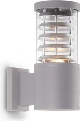 Obrázek produktu pro Ideal Lux Tronco AP1, Venkovní světlo na zeď, Šedá, Hliník, Sklo, IP44, Vstup, Průhledná