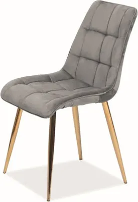 Image de Lot de 6 chaises de salle à manger et de cuisine, style chic, gris