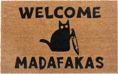 Obrázok produktu pre 45x75 cm Rohožka Welcome madafakas 105668 – na von aj na doma