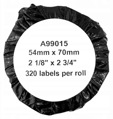 Zdjęcie produktu dla Etykiety do DYMO 99015 S0722440 54 x 70 mm – rolka 320 szt., etykiety do drukarki LabelWriter, naklejki termiczne białe
