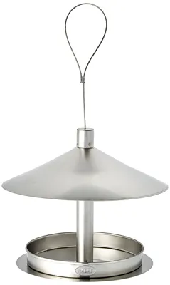 Produktbild von HABAU 1771 Futterstation aus Edelstahl, mit Kordel zum Aufhängen, Silber