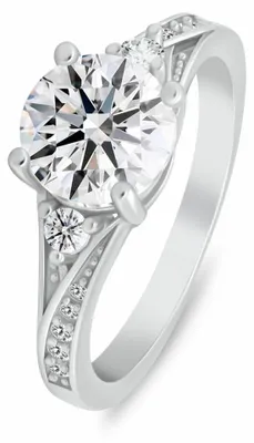 Immagine prodotto di Anello scintillante in argento con zirconi RI150W - Circuito: 50 mm