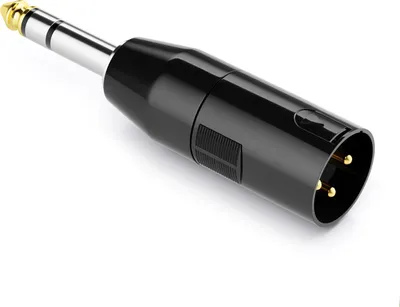 Produktbild von deleyCON Audio Adapter XLR auf 6,3mm Stereo Klinke - XLR Stecker auf 6,35mm TRS Klinke Stecker für 3-Pin XLR Kabel Mikrofon Lautsprecher Mischpult Musikinstrument Tonstudio