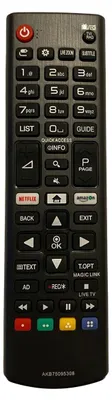 A black TV remote control with various buttons.