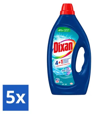 Produktbild von 5 x Dixan Flüssigwaschmittel Fresh Blue - Vorteilspackung - 5 Stücke