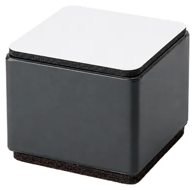 Imagen del producto de Relaxdays, elevadores para muebles, juego de 4 unidades, forma rectangular, dimensiones: 5x6x6 cm, acero al carbono, autoadhesivos, con fieltro, capacidad de carga de hasta 500 kg, color negro, Imagen generada por IA