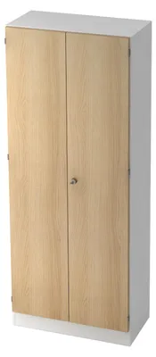 Produktbild von bümö office Aktenschrank - 5 Ordnerhöhen - Nachbildung: Weiß/Eiche