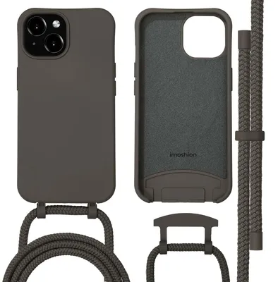 Immagine prodotto di imoshion Cover posteriore colorata con catena rimovibile per cellulare e MagSafe iPhone 15 - Black Coffee