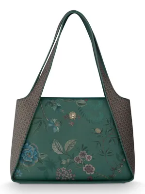 Produktbild von Pip Studio Filou Shoulderbag Medium Bodhi Flower Green 34x13x23cm