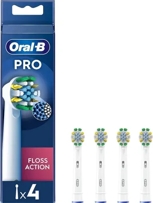 Produktbild von Oral-B Pro Floss Action Aufsteckbürste Zahnbürste X-Form 4er Pack weiß