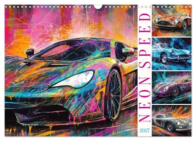 Produktbild von Neon Speed (Wandkalender 2027 DIN A3 quer), CALVENDO Monatskalender
