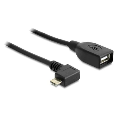 Produktbild von DeLOCK USB micro-B - USB 2.0-A, 0.5m, 0,5 m, Micro-USB B, USB A, USB 2.0, Männlich/Weiblich, Schwarz