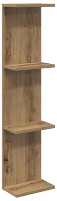 Image de vidaXL Étagère murale en bois imitation chêne artisanal, 22 x 15 x 100 cm, matériau composite bois