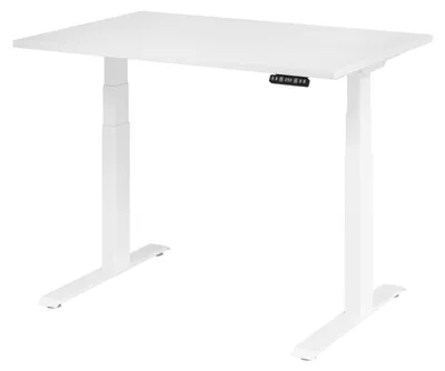 Produktbild von bümö Schreibtisch elektrisch XDKB - Nachbildung: Weiß, Größe:  120 x 80 cm, Gestell: Weiß