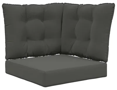 Image de Coussins de canapé d'extérieur vidaXL, lot de 3, anthracite, polyester