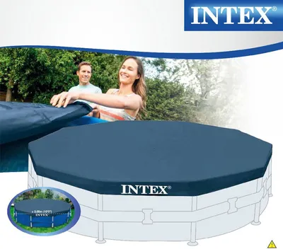 Produktbild von INTEX 28030 Abdeckplane für Frame Pool Ø 305cm, Überhang 25cm Poolplane Abdeckung Plane