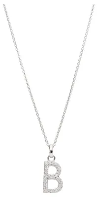 Produktbild von Karat Halskette mit Anhänger Damen Buchstabe B Sterling-Silber 99052593450
