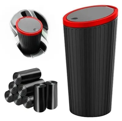 Obrázek produktu pro Automatický odpadkový koš, vodotěsný, s víkem, včetně 8 rolí pytlů na odpad, materiál: ABS+PP