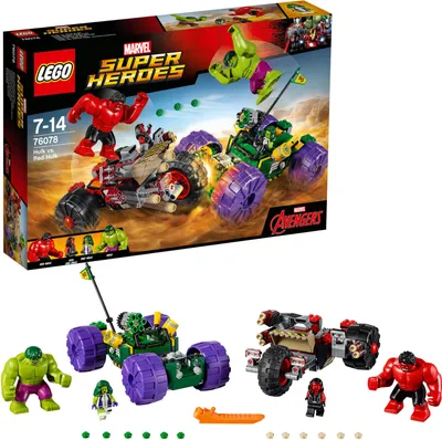 Zdjęcie produktu dla LEGO Marvel Super Heroes Avengers Hulk vs. Red Hulk, Zestaw do budowania, 7 lat(a), 375 szt., 820 g